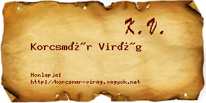 Korcsmár Virág névjegykártya